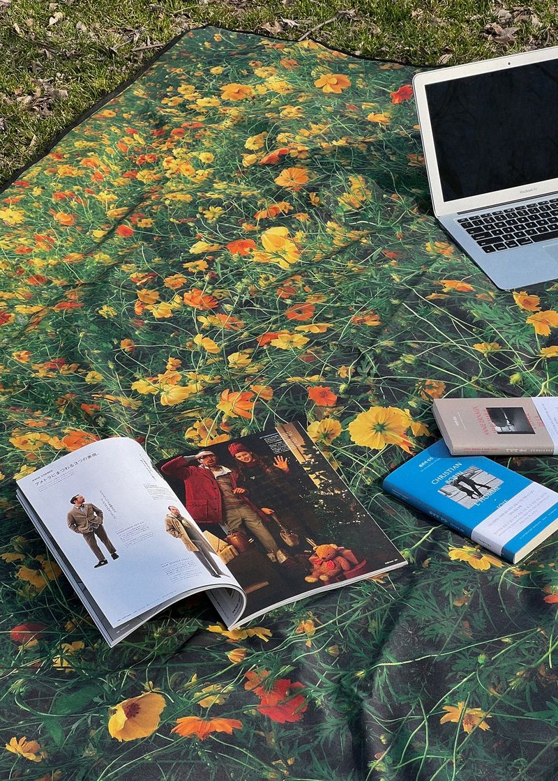 wild flower picnic mat