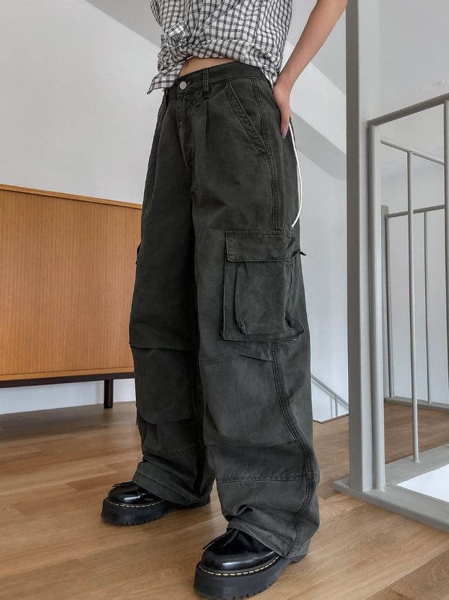 Theo Washed Double Pocket Cargo Pants