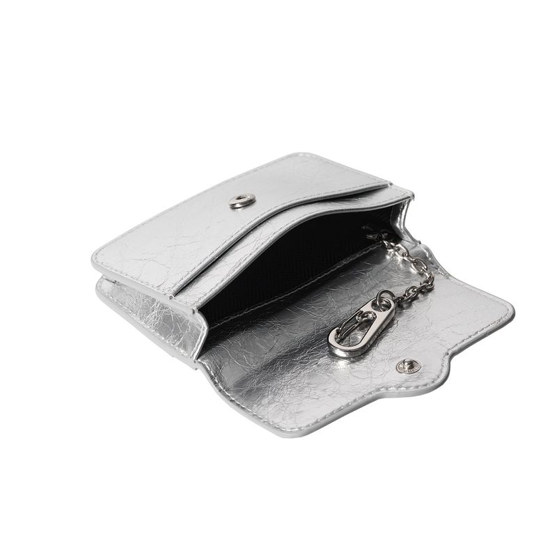 DOT Compact Keyring Card Wallets silver