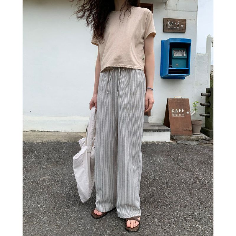 mirinaero(ミリネロ)の「Nutty Stripe Banded Pants(Pants)」