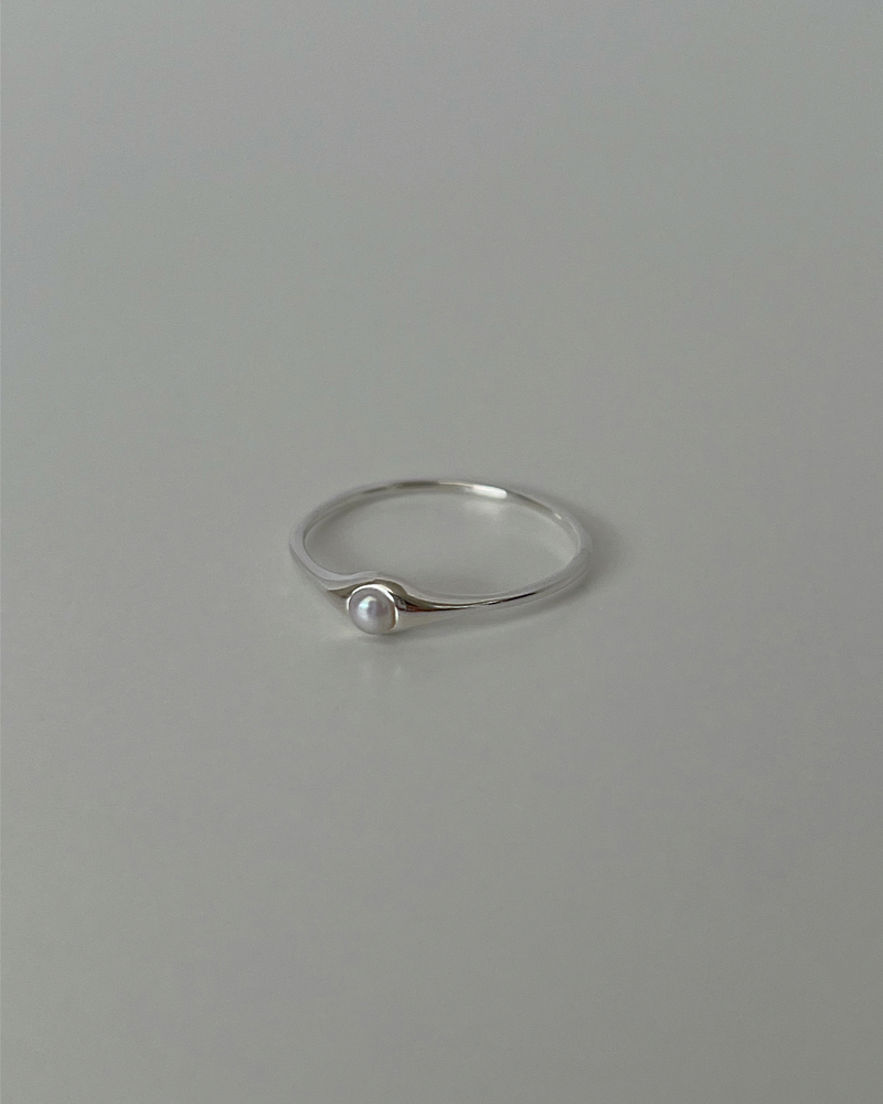 Float pearl ring (silver) *1PCS