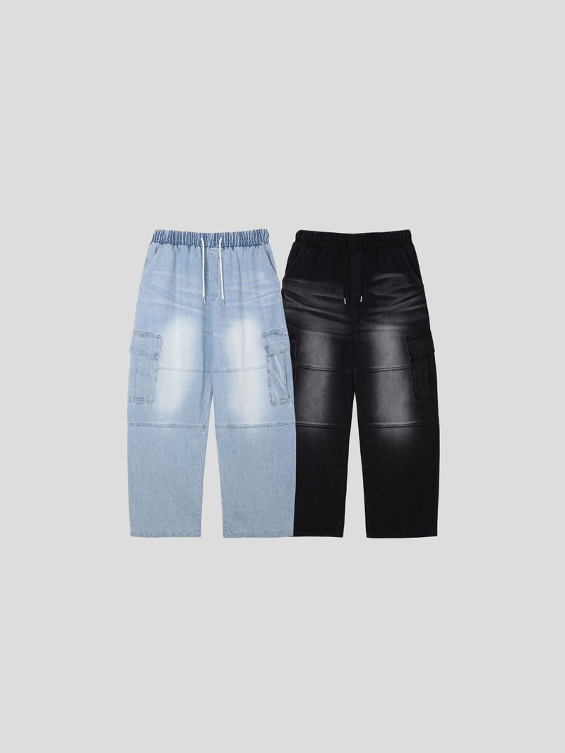 More Cut Cargo Brush Denim Pants