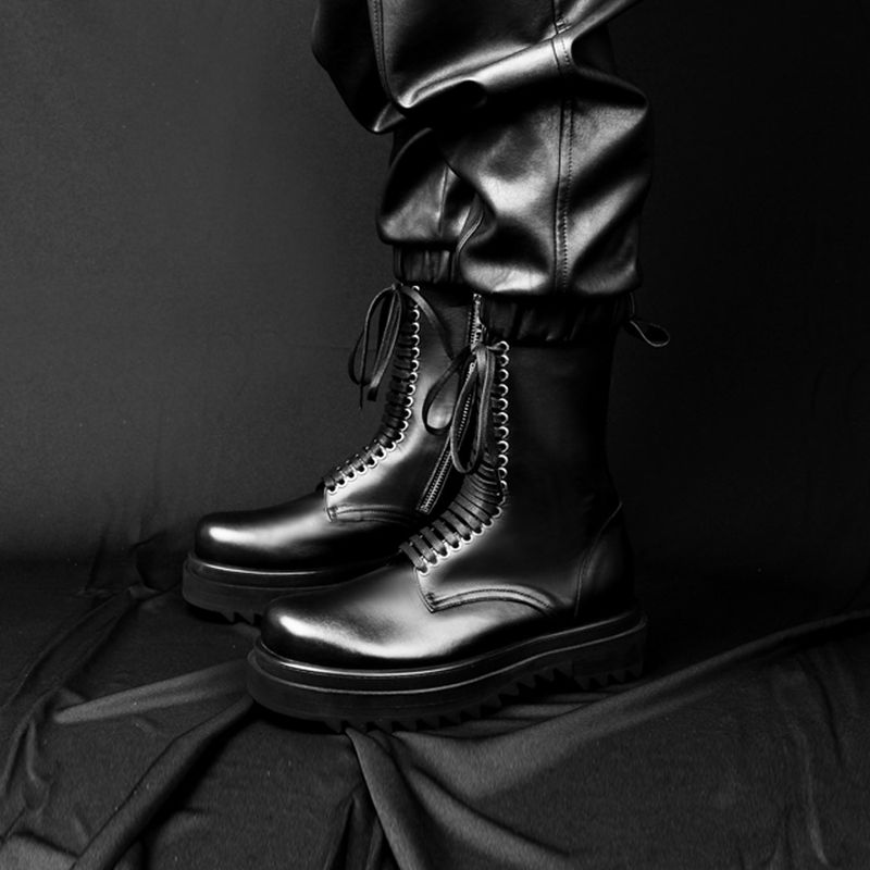 DAVID STONE WAVE SHARK SOLE HI-LACE BOOTS