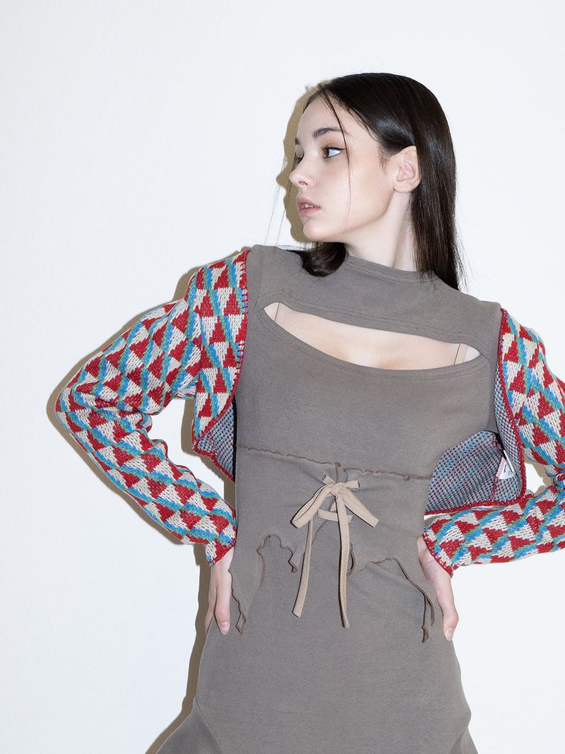 Squid Knit Bolero (RED)