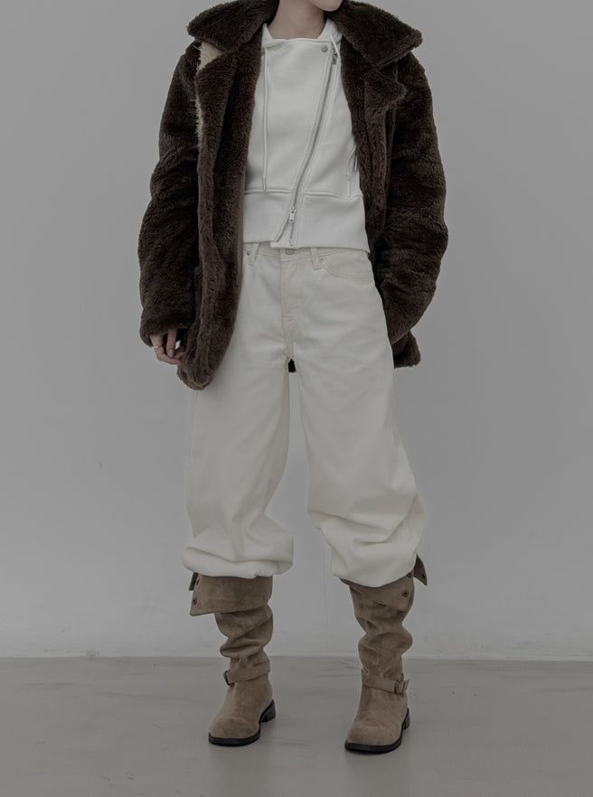Velvet Denim Wide Pants