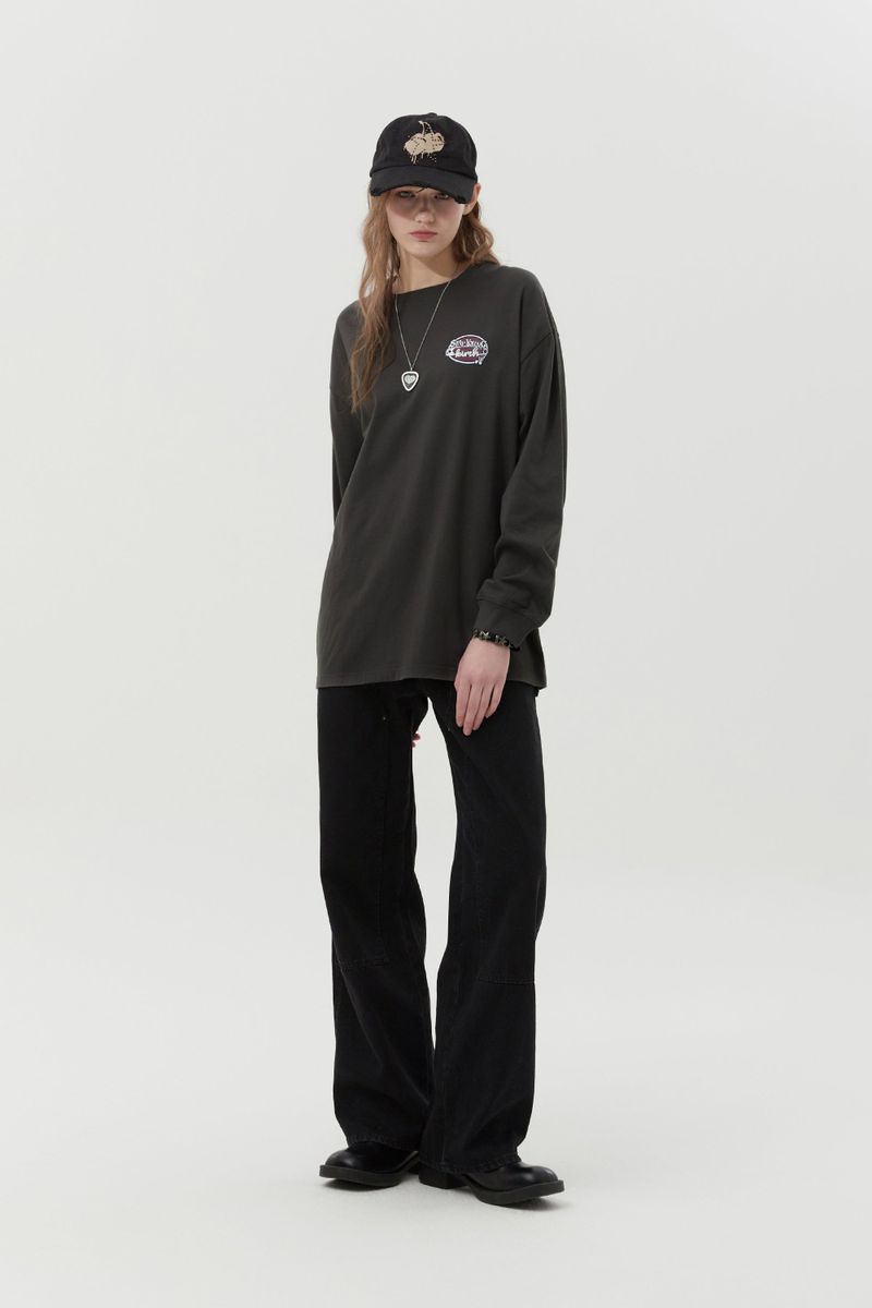 ROCK N ROLL LONG SLEEVE [CHARCOAL]