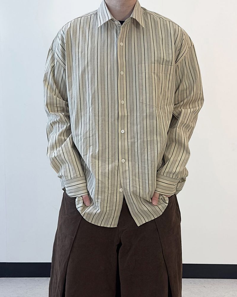 Linear Stripe Over Shirt