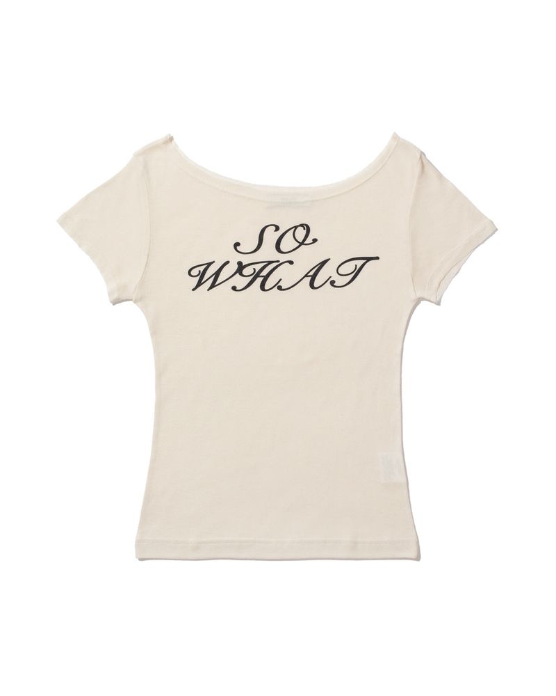 KRUCHI（クルチ）の「SO WHAT Half Sleeve T-shirt (CREAM)（Tops）」