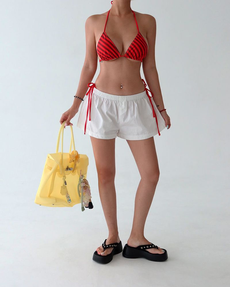 Banding Button Trunk Brief Short Pants