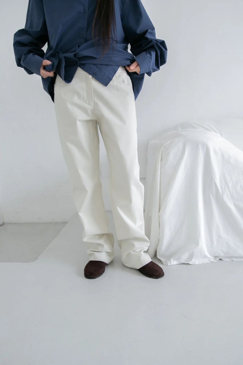 regular bisou cotton pants(2colors)