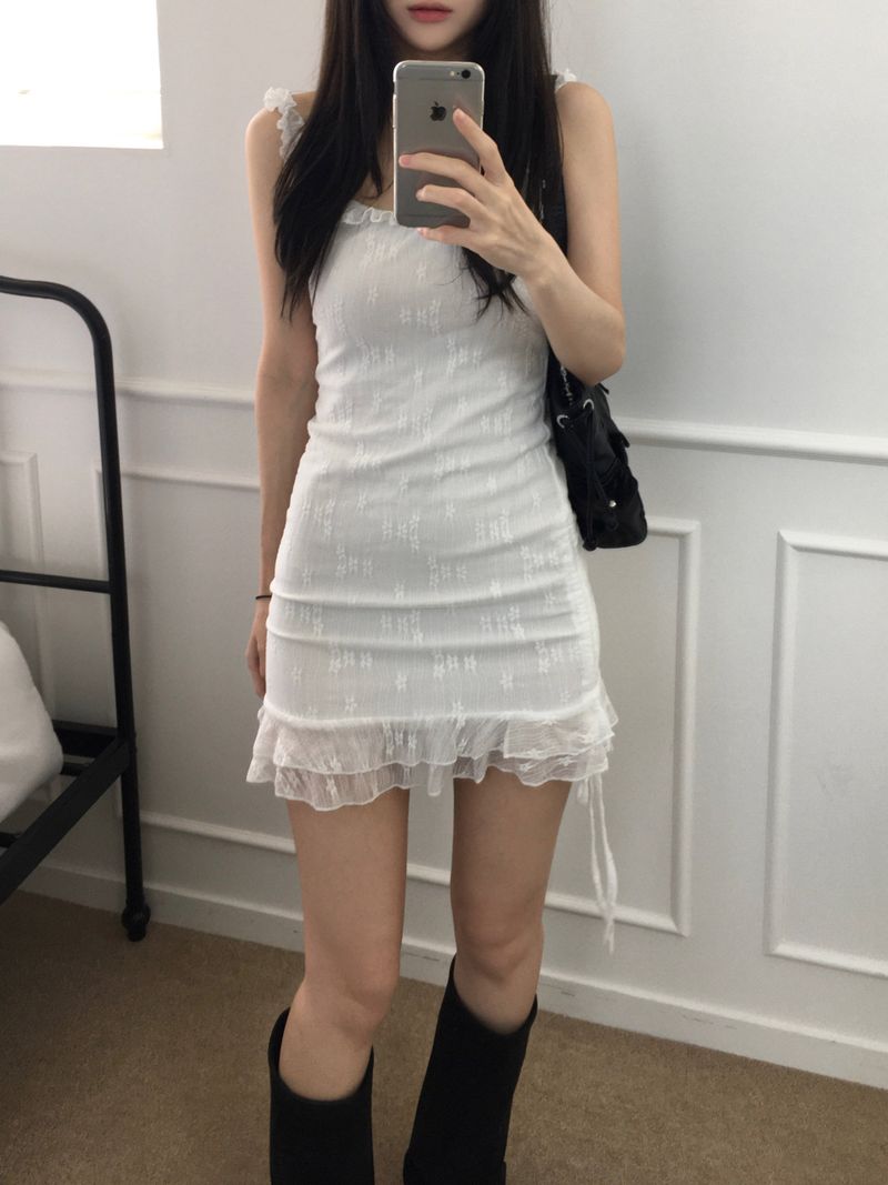Kitten（キッテン）の「Carine Lace Mini Dress (2 colors)（Dresses）」