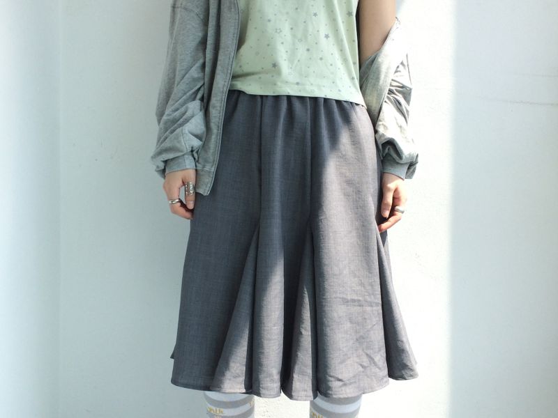 soft garden flare skirt