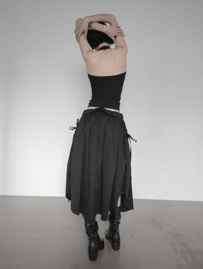 Ar Cowl Neck Halter Tube Top