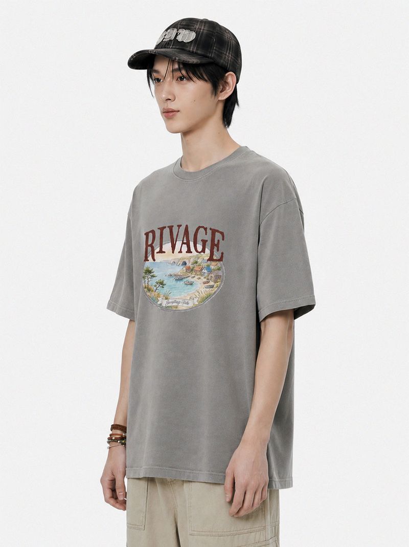 rivage pigment-dyed short-sleeve t-shirt (3color)