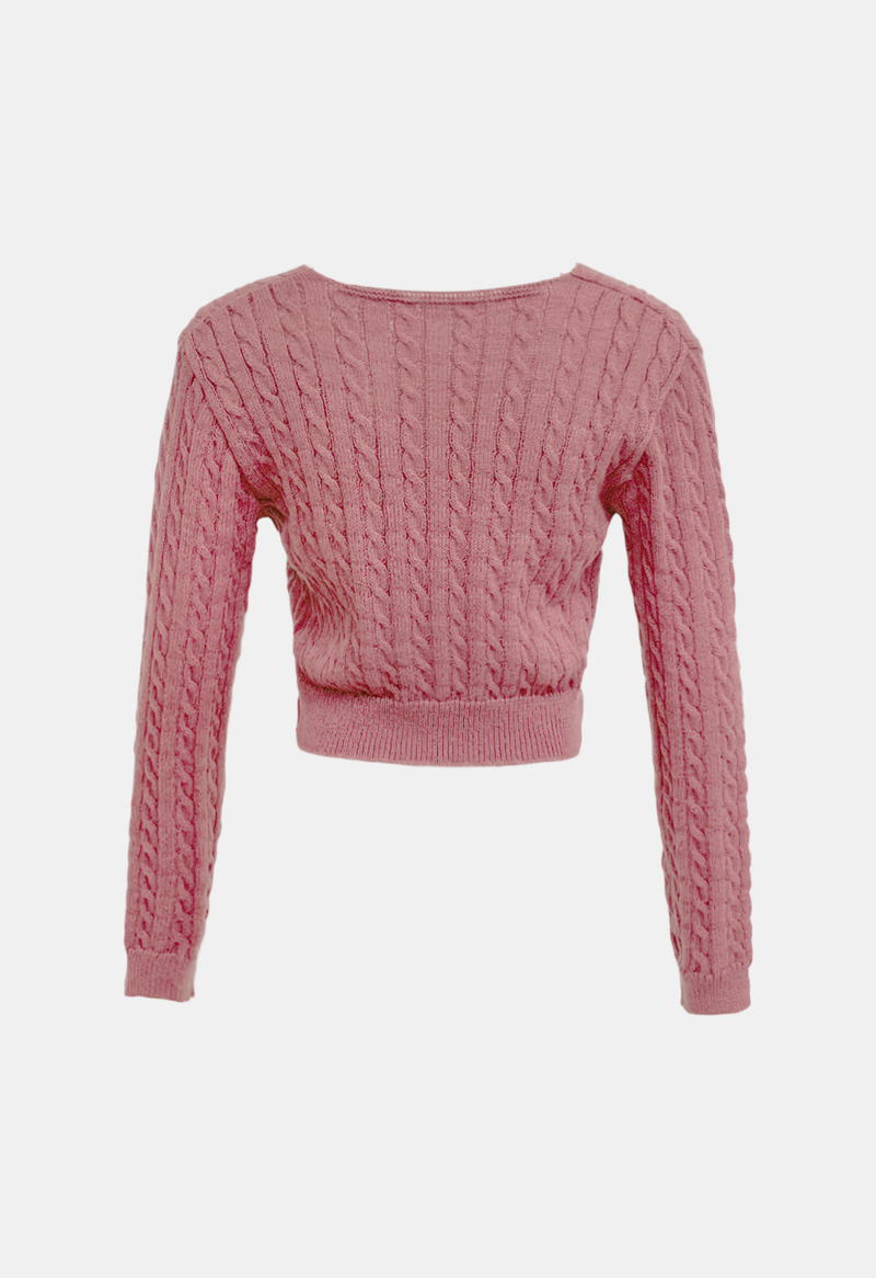 Lauren Cable Crop Cardigan