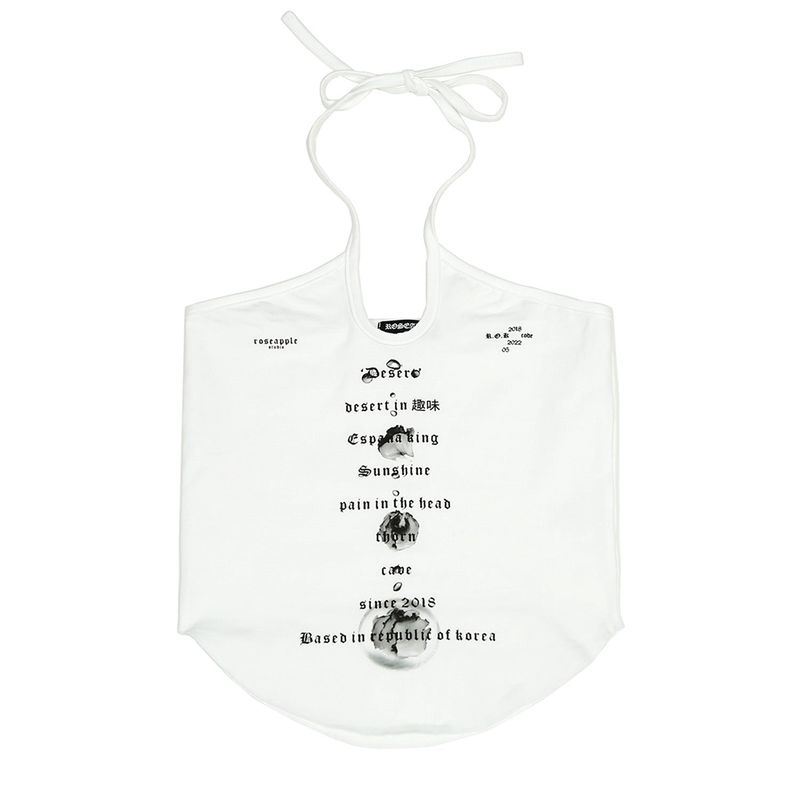 222 Halter neck sleeveless - White