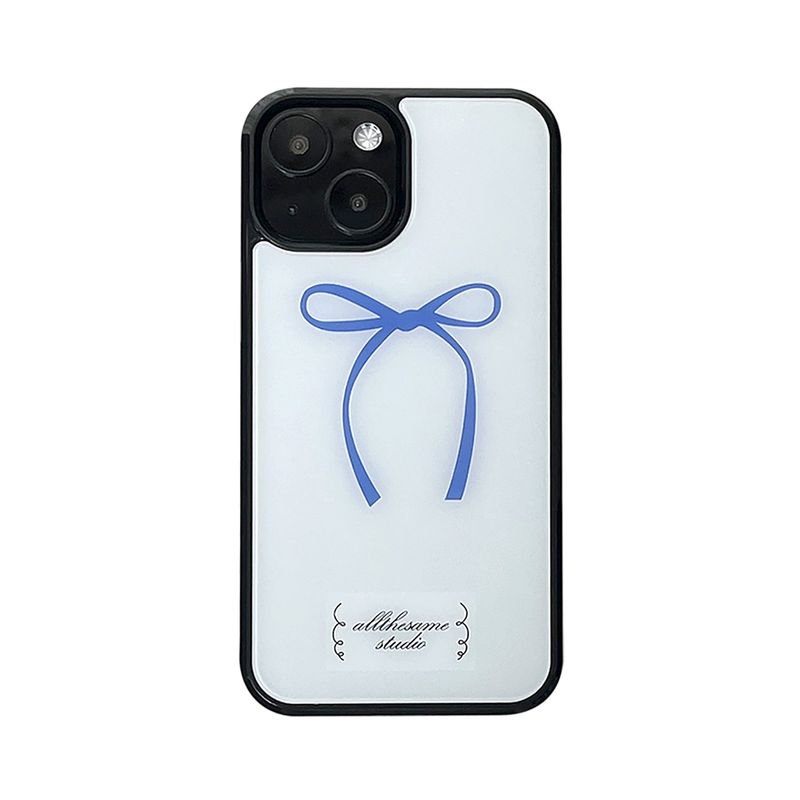 allthesamestudio(オールザセイムスタジオ)の「ribbon glossy glass bumper case (blue)(Smartphone Accessories)」