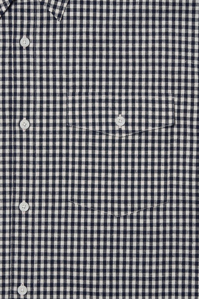 One Pocket Regular Check Shirt (Navy)