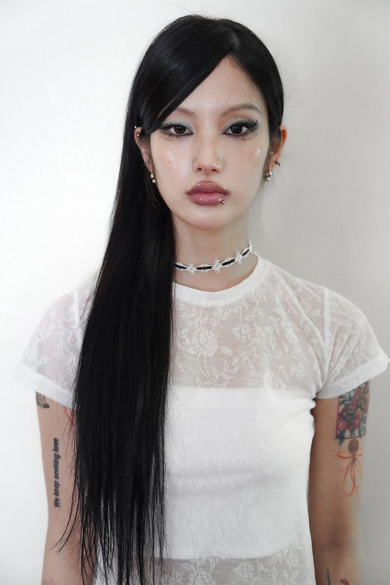 Me愛 - Mowol (暮月) choker (Black/White)