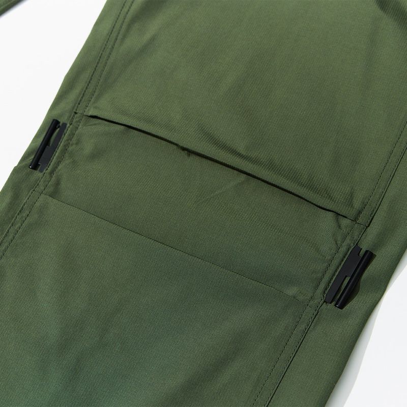 Poly Cotton RIB Buckle Pants - KHAKI