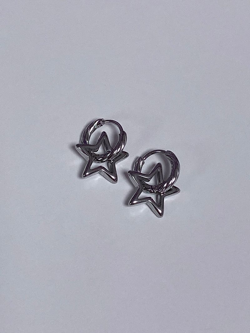 star point ring earrings