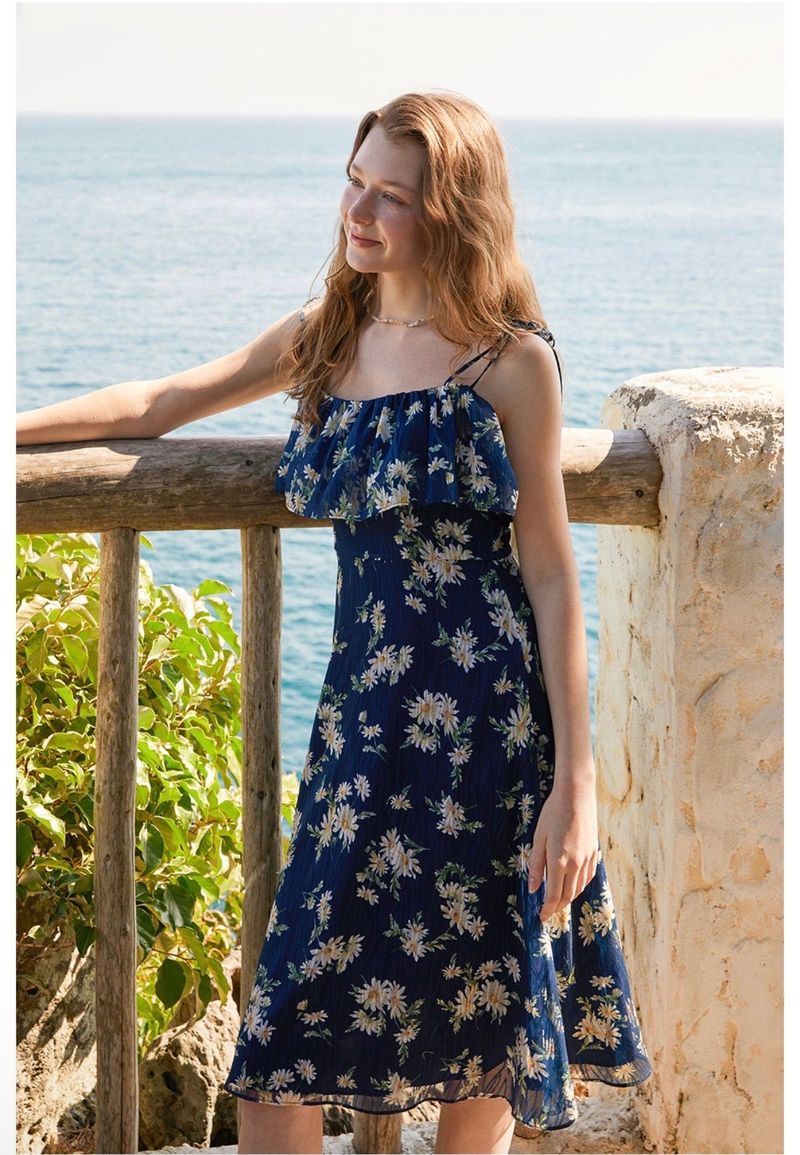 VALLO DE NERA(ベロディネラ)の「Blossom Dress Navy(Dresses)」