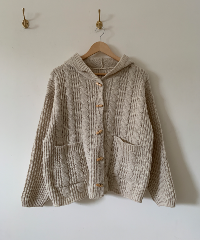 Tteokbokki hoodie cardigan
