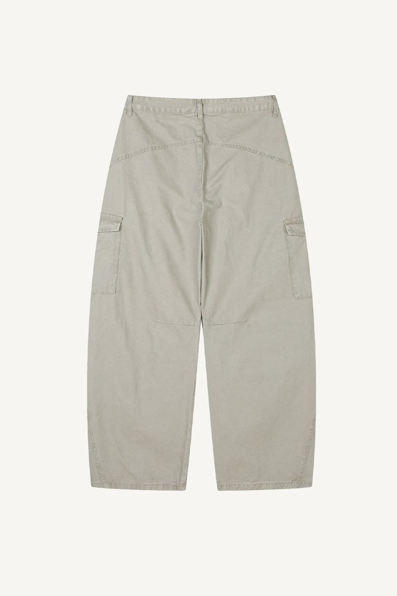 Canvas Cargo Curved Pants