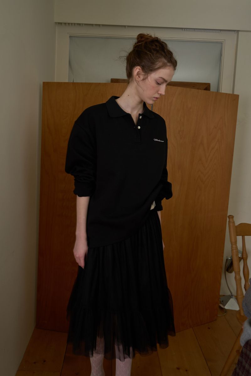 Tulle midi skirt_black
