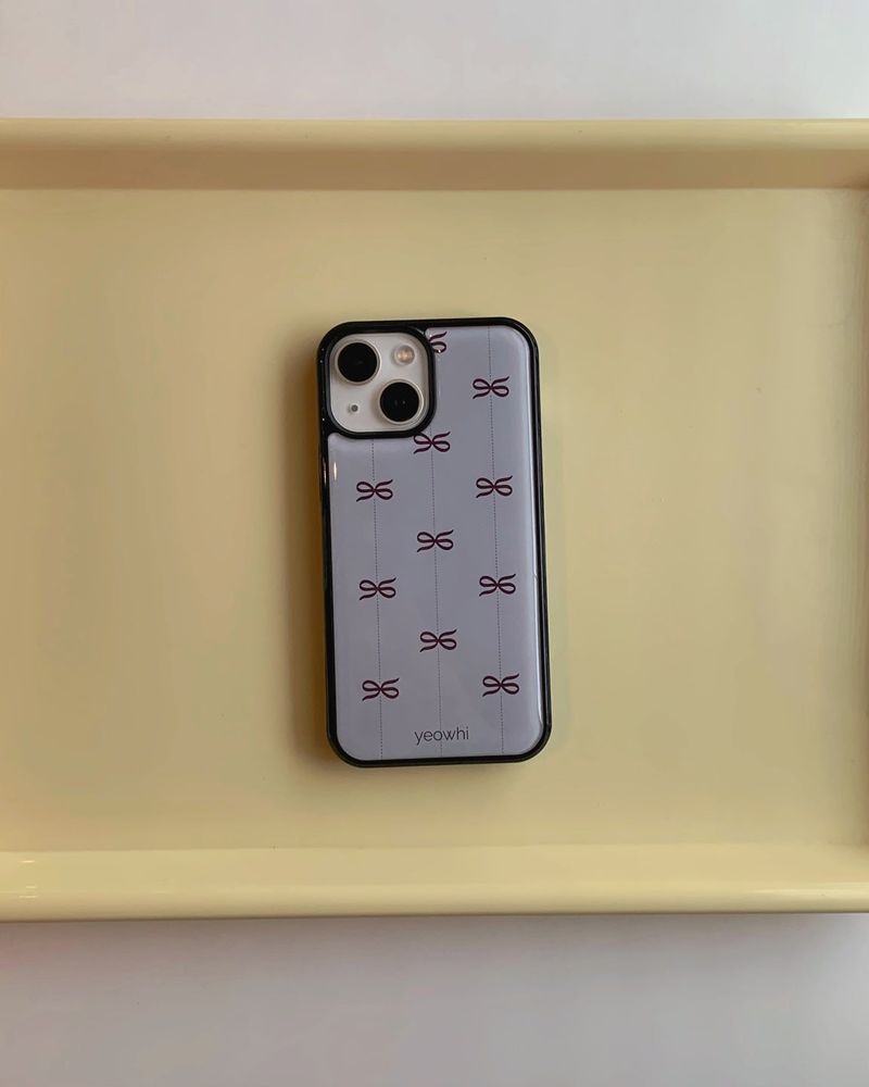[MADE] mini logo dotted line epoxy bumper case_purple