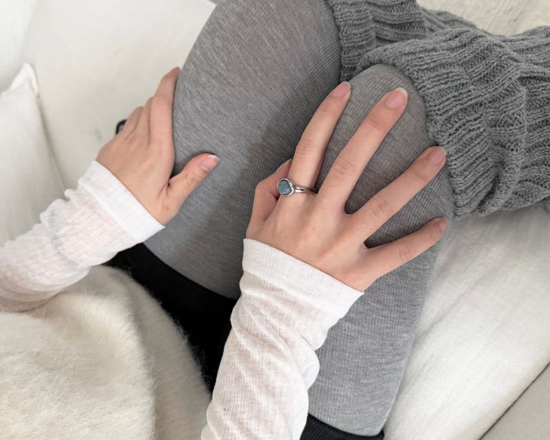 Marble Bezel Ring