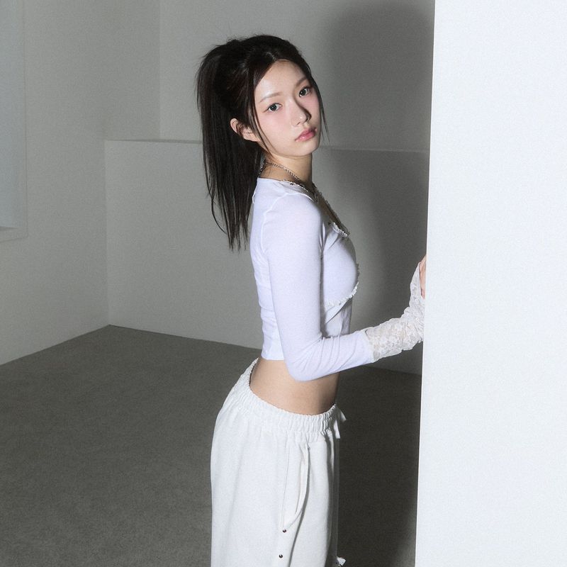 (2nd reorder) corset stud long sleeve - white