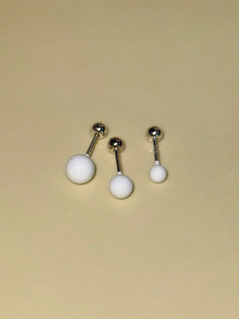 3, 4, 5mm Ball piercing (White)