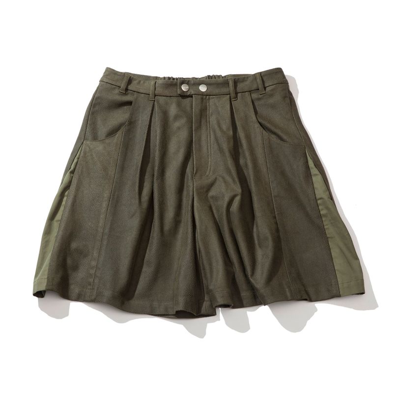 PLATEAU STUDIO（プラテウスタジオ）の「leather tuck shorts（Pants）」