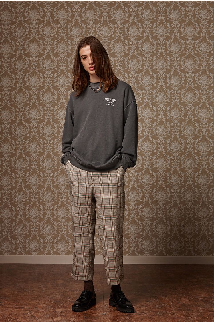 Pigment washed crewneck