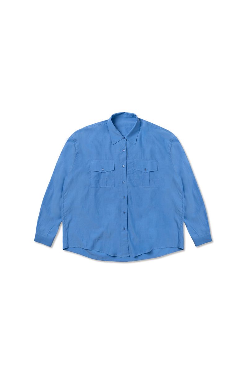 Pocket over shirt_blue