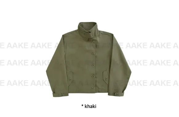 HIGH-NECK BUTTON JACKET