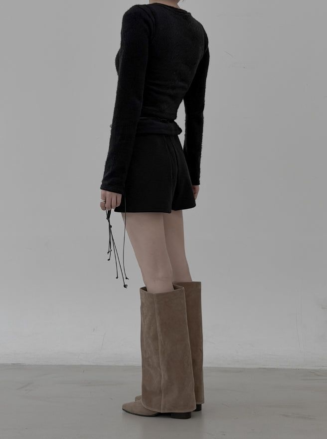 Bude Fur Sleeveless Cardigan Set