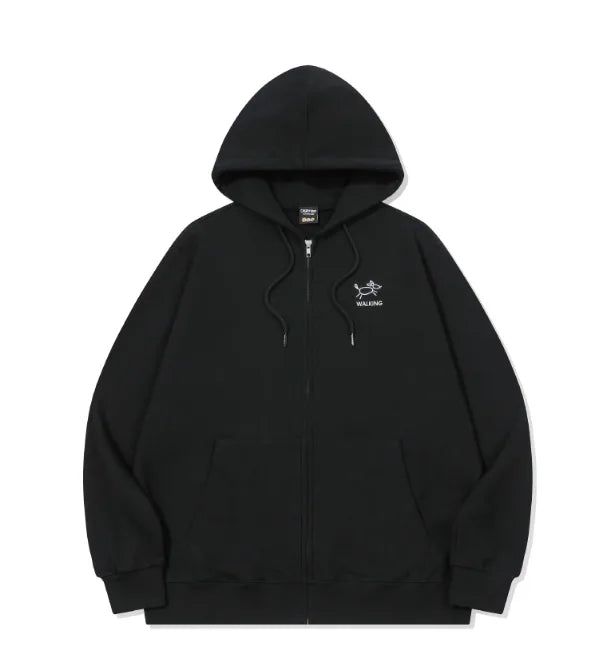 26FW★ Line Work Embroidered Hood Zip-Up