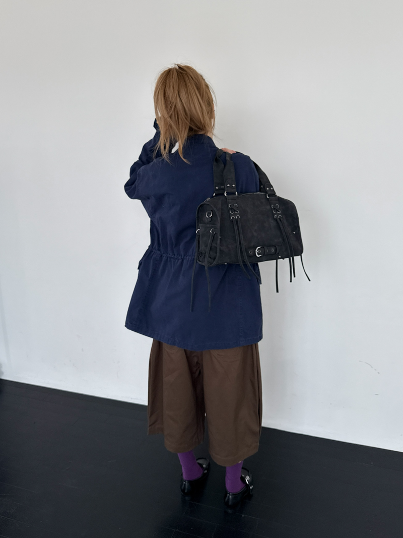 レースアップスクエアショルダー& クロスバッグ