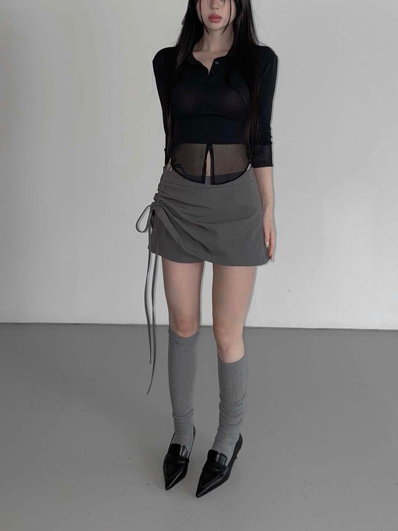 shirring formal skirts(2 color)