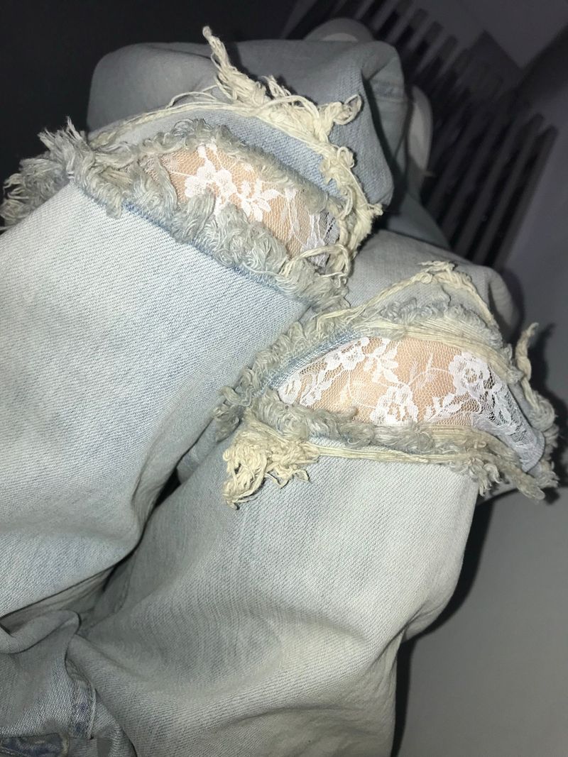 THEAIRTOWN（ザエアータウン）の「レースデニムワイドパンツ194 （パンツ）」