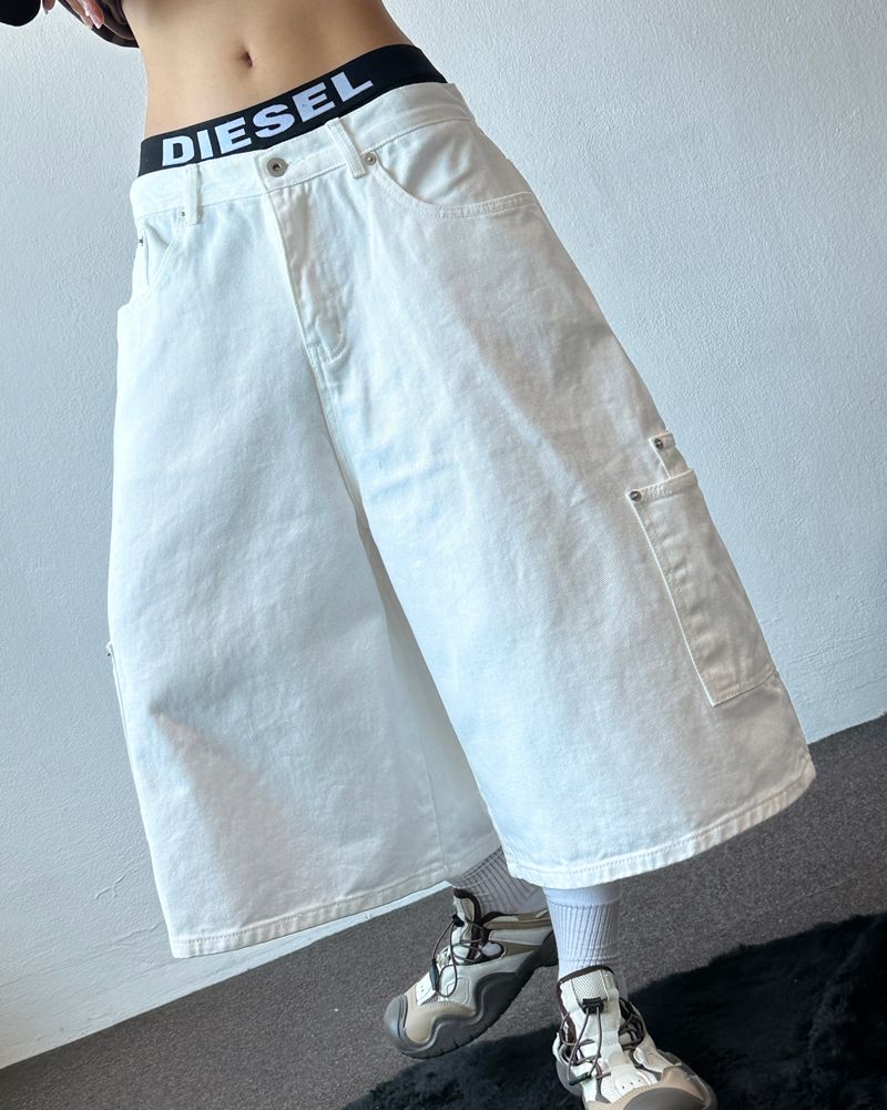 Double Ring Cargo Rivet Cotton Bermuda Shorts 3color