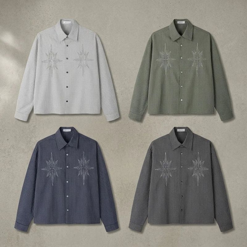 Tarburst Embroidered Check Shirt