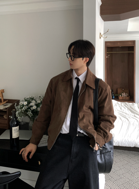Bias Classic Bias Incision Suede Jacket