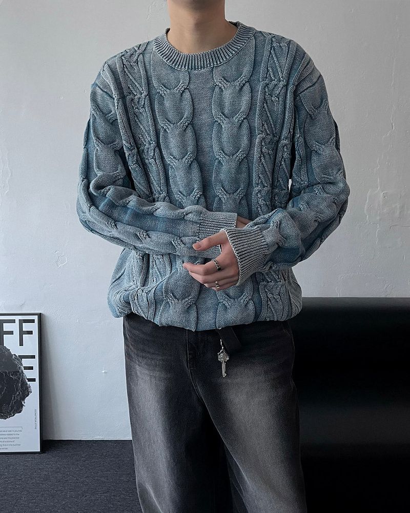 COZINESS（コジネス）の「RV Pigment Cable Knit (4 colors)（Tops）」