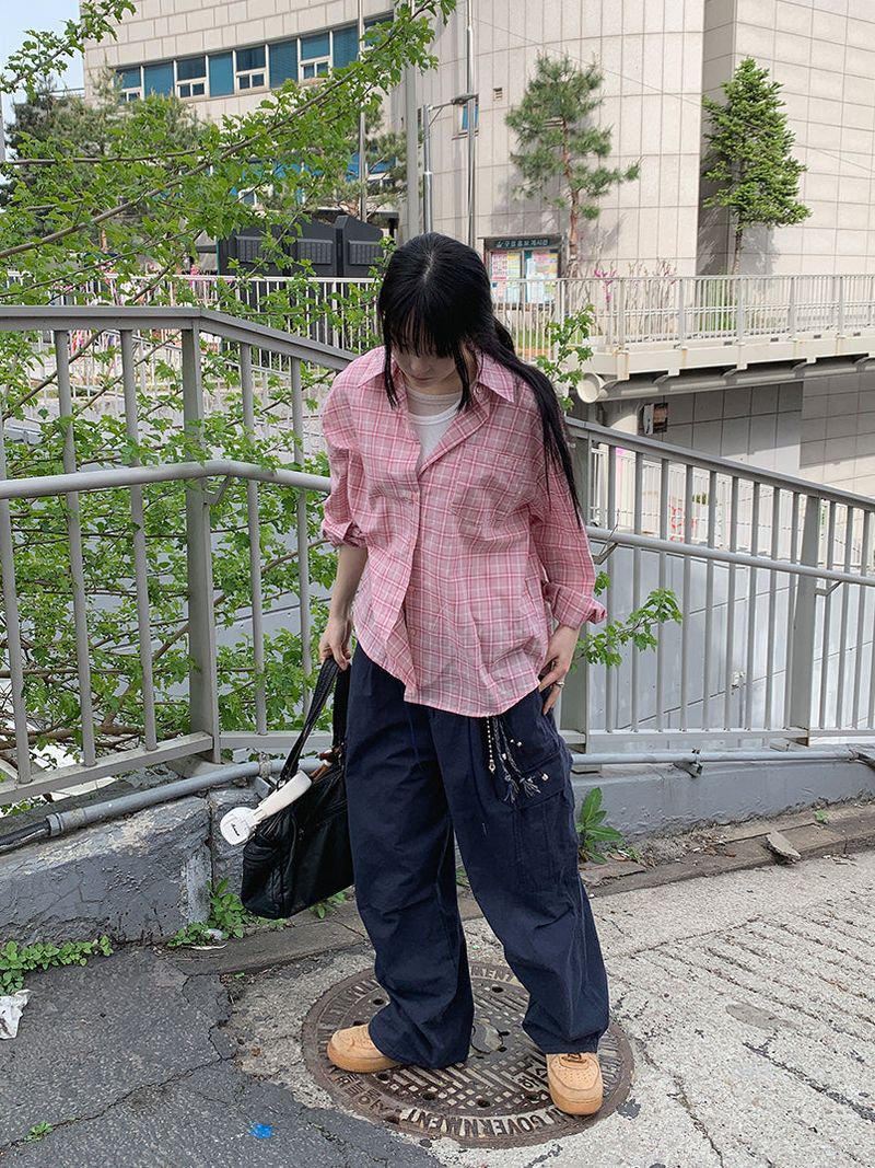 SHIRRING CHECK SHIRT (2C)