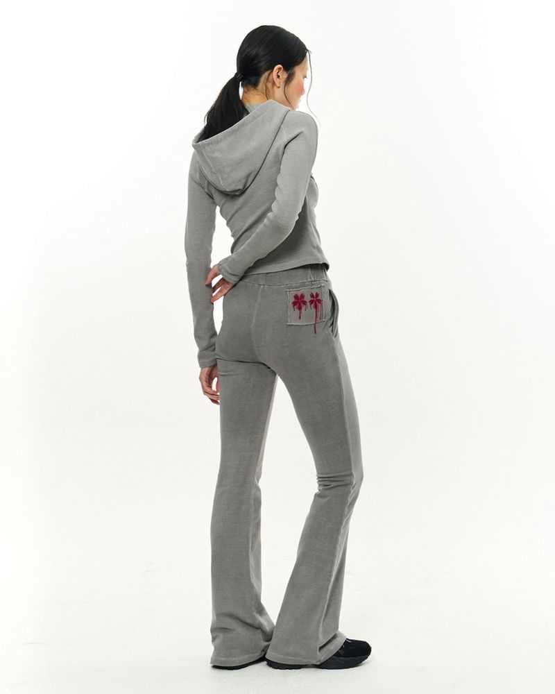 Patch Slim Lounge Pants _ Light Grey