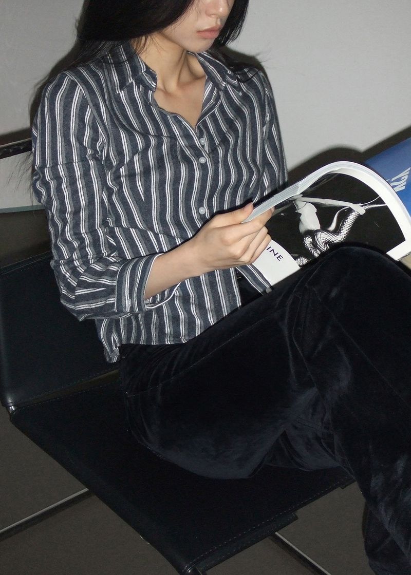 BLACKUP（ブラックアップ）の「[MADE] Chalo Stripe Shirt（Tops）」