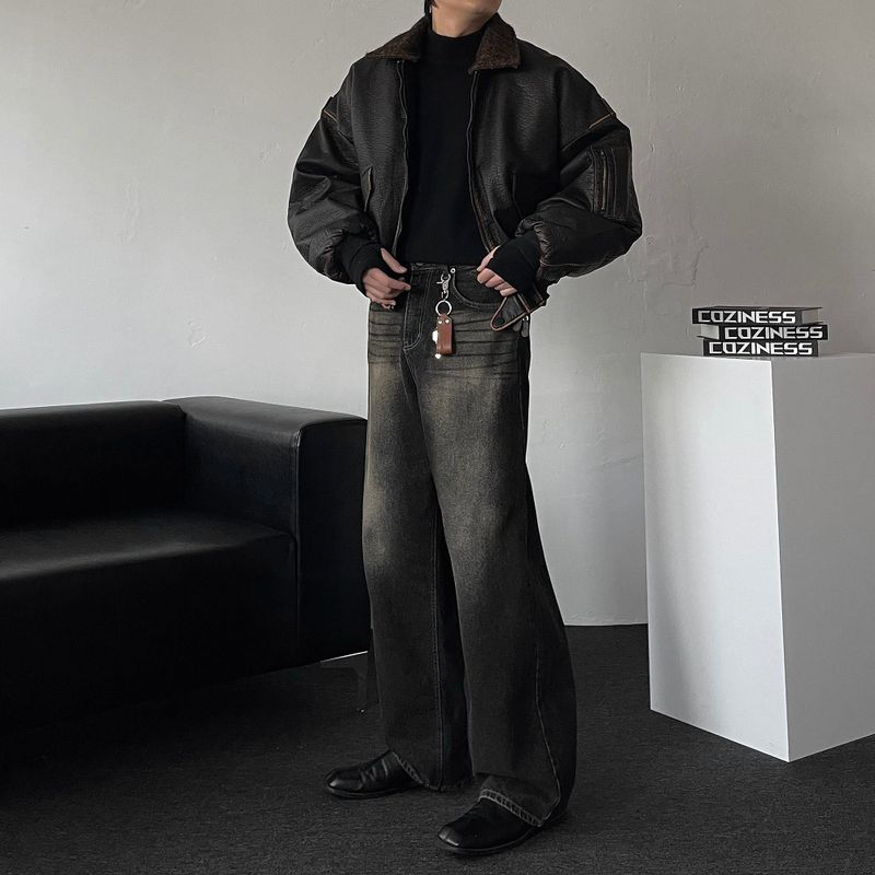 ALL Coyote Sealing Leather Bomber Jacket (2 colors)